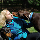 Author with Pups